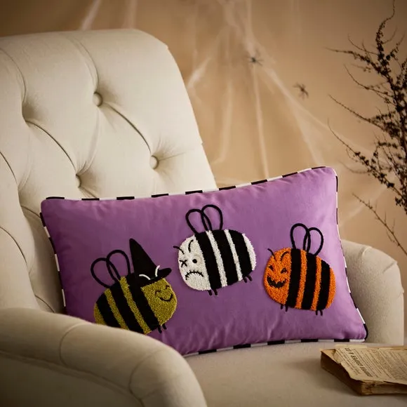 Halloween Bee Trio with Zombee Cushion