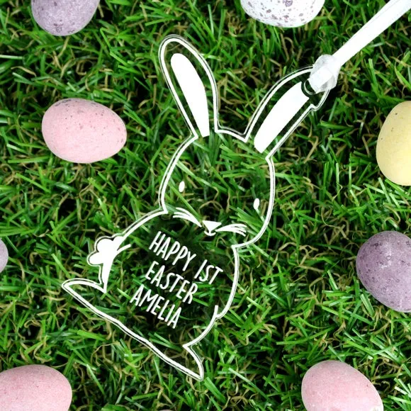 Personalised Acrylic Easter Bunny Decoration 3