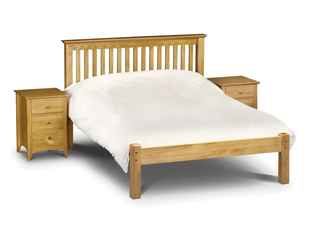 Barcelona - King Size -  Antique Solid Pine Wooden Bed Frame - Low Foot End - King - Happy Beds