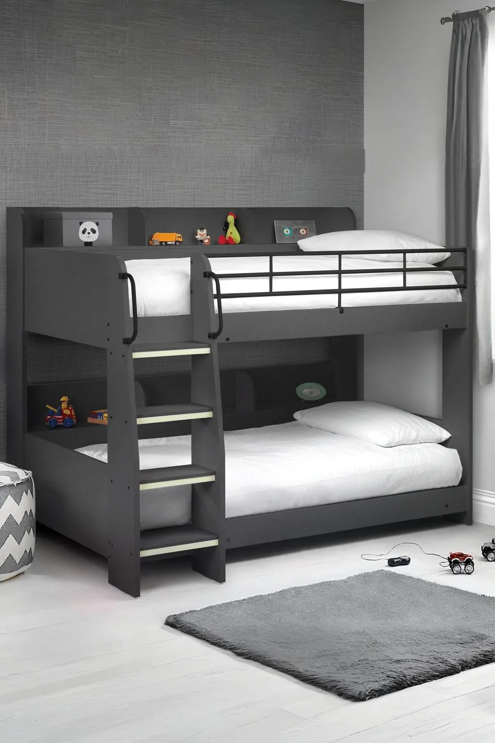 Julian Bowen Domino Bunk Bed in Dark Grey 1
