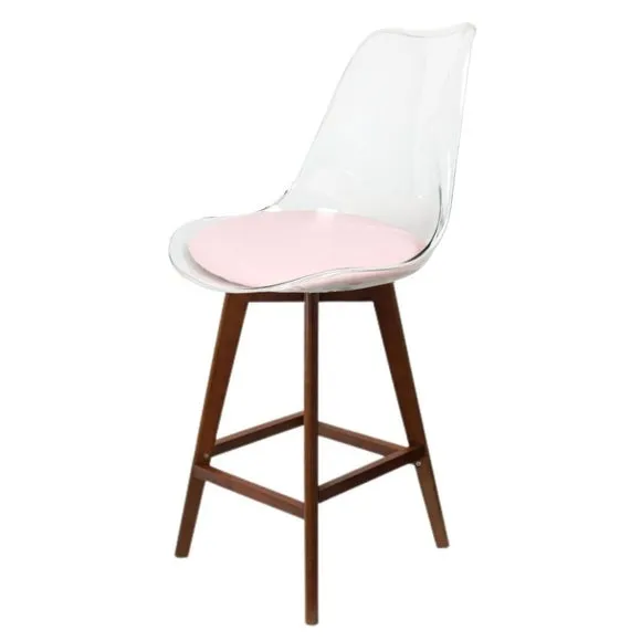 Fusion Living Soho Clear Plastic Bar Stool 2