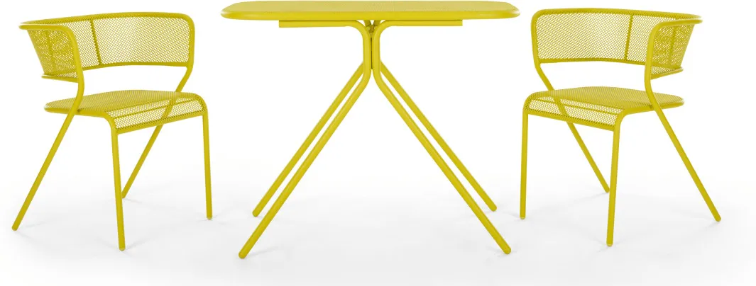 MADE Essentials Tice Compact Bistro Set, Chartreuse