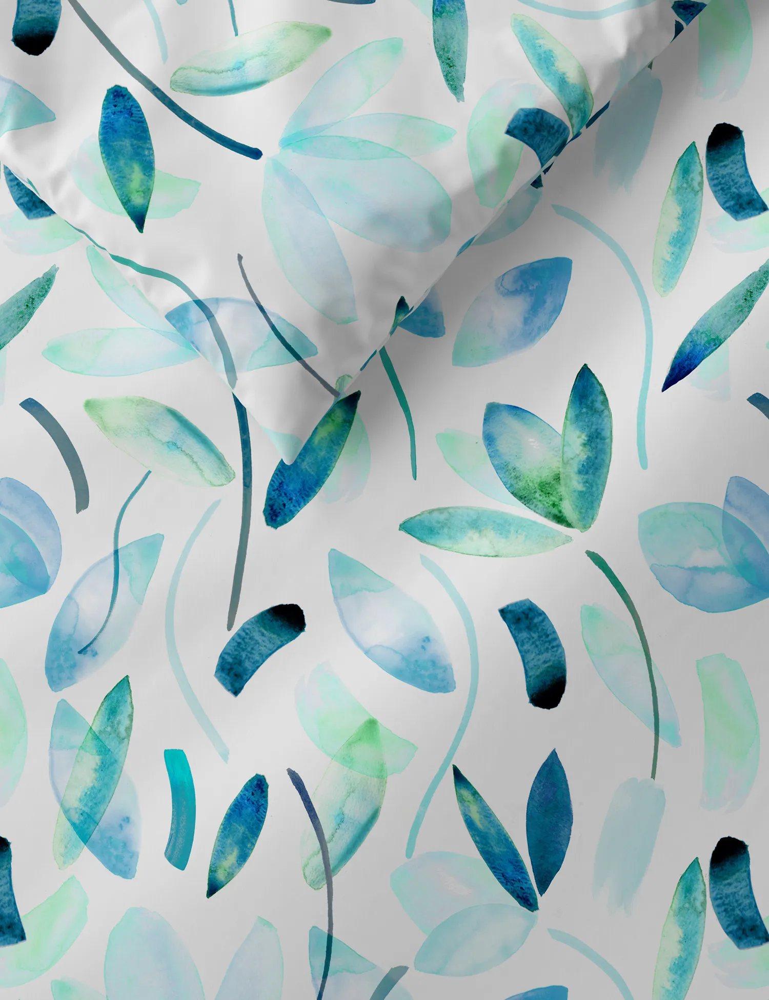 M&S Pure Cotton Watercolour Floral Bedding Set