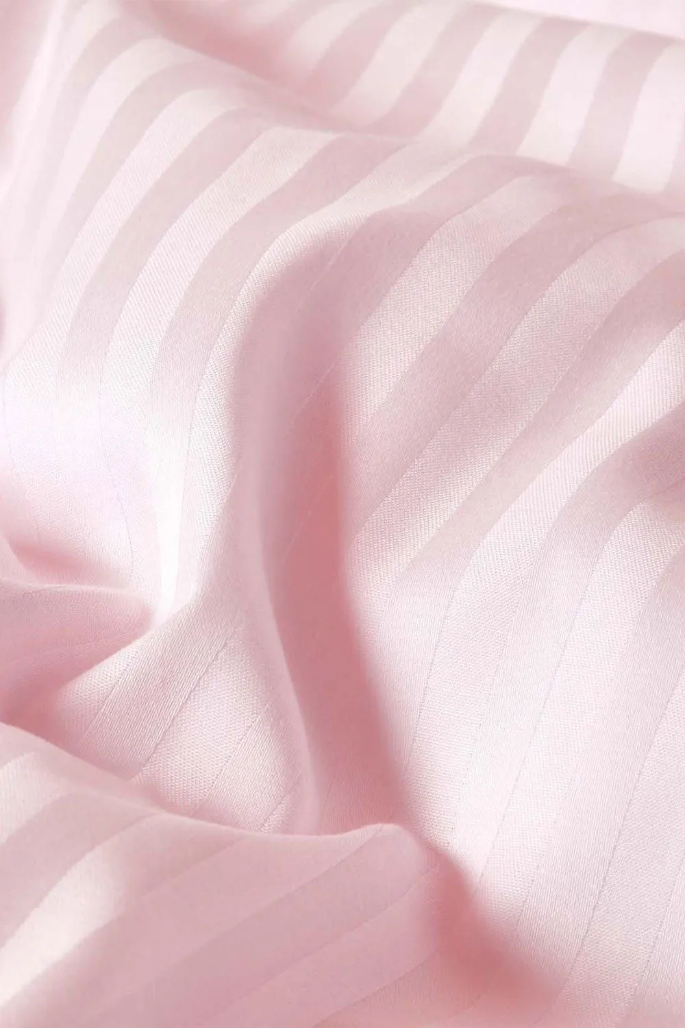 Homescapes Egyptian Cotton Stripe Duvet Cover & Pillowcase 330 TC in Pink 4