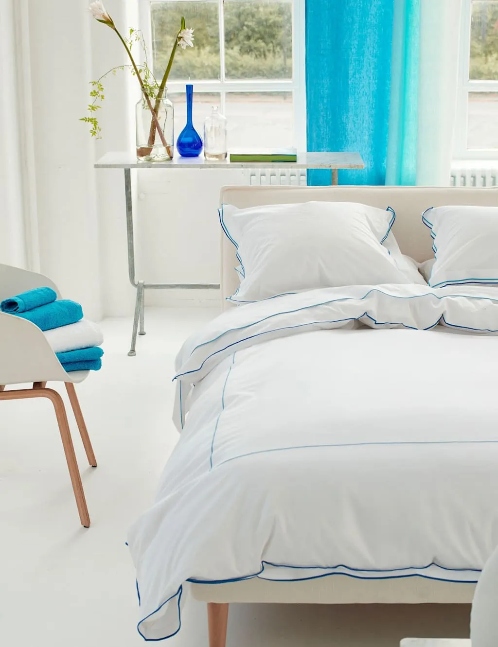 Designers Guild Pure Cotton Astor Bedding Set Blue Mix