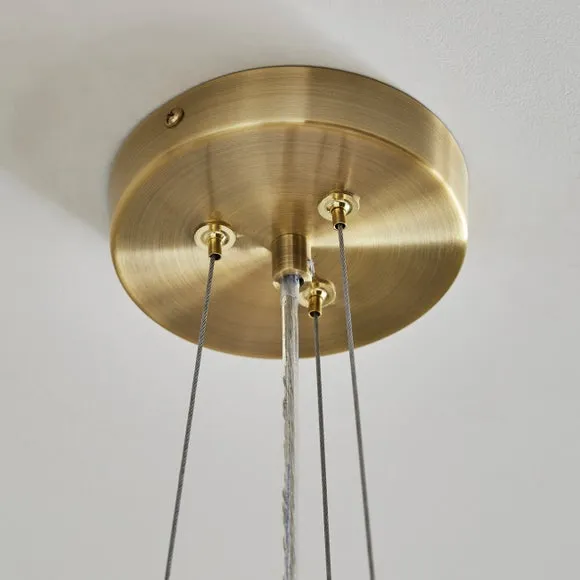 Spiralia 3 Light Glass Ceiling Light 4