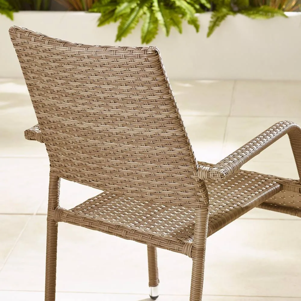 FurnitureboxUK Antigua Rattan 4 Seat Round Table Garden Dining Set in Beige 4