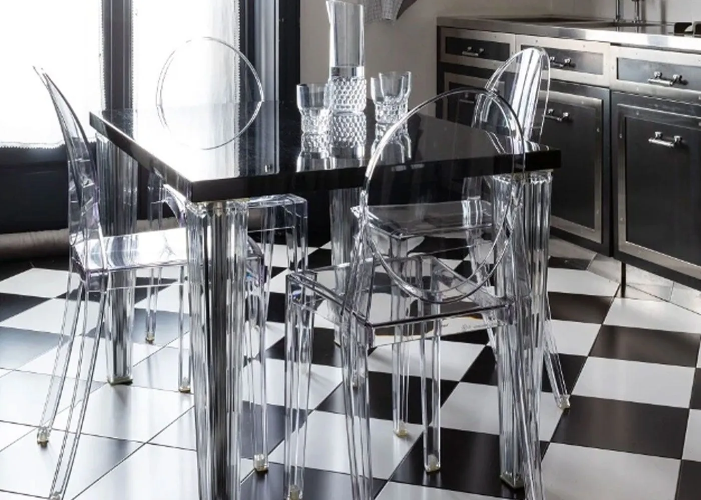 Kartell Victoria Ghost Chair Crystal Set of 2 3