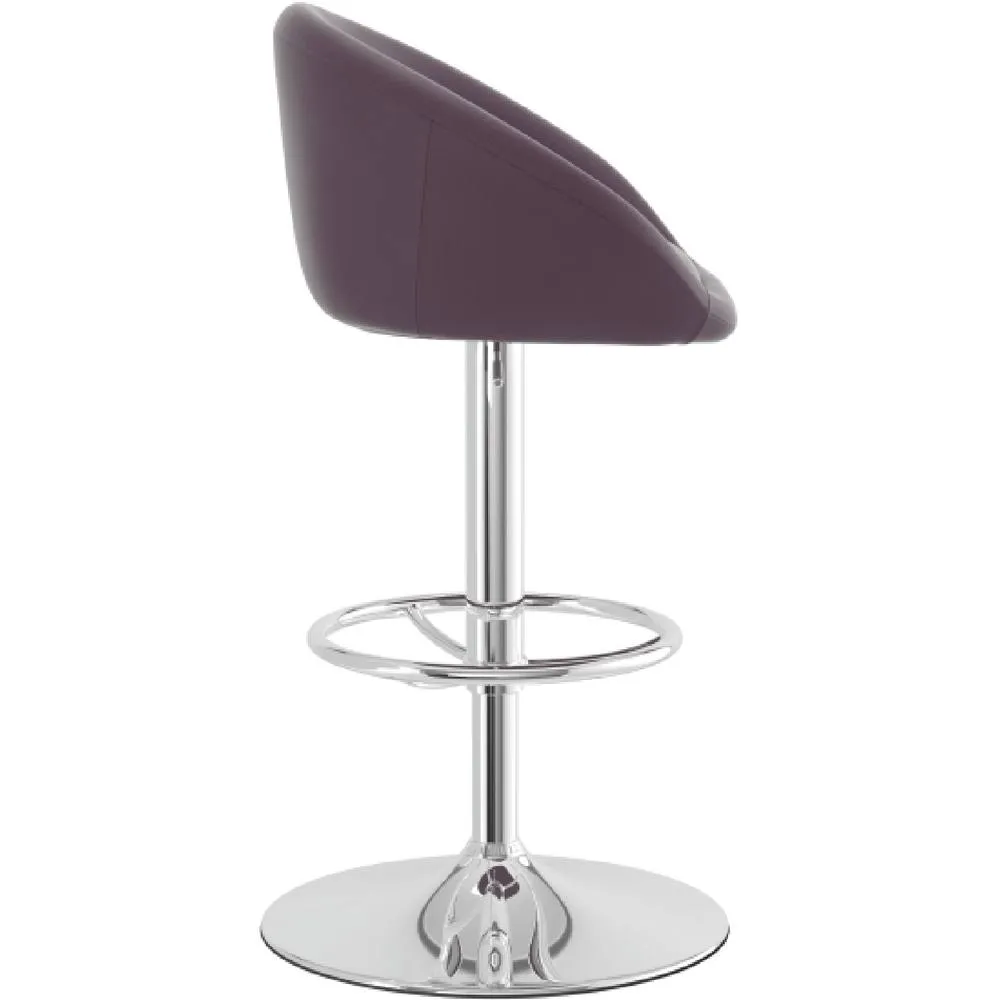 netfurniture Lombardy Kitchen Breakfast Bar Stool - Purple Seat Chrome Frame 4