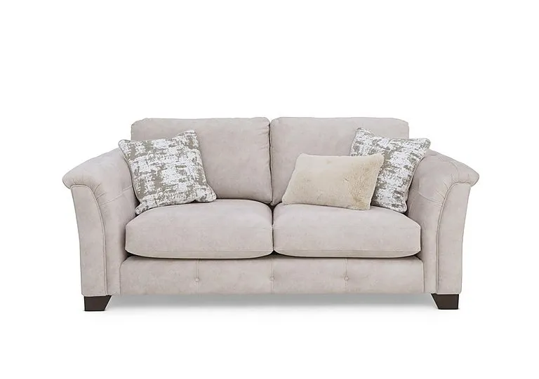 Aura 3 Seater Fabric Classic Back Sofa Bed - Enzo Cream - Sofas and Armchairs - In Time for Christmas