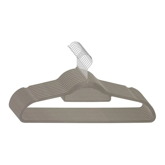 Set of 10 Flocked Hangers