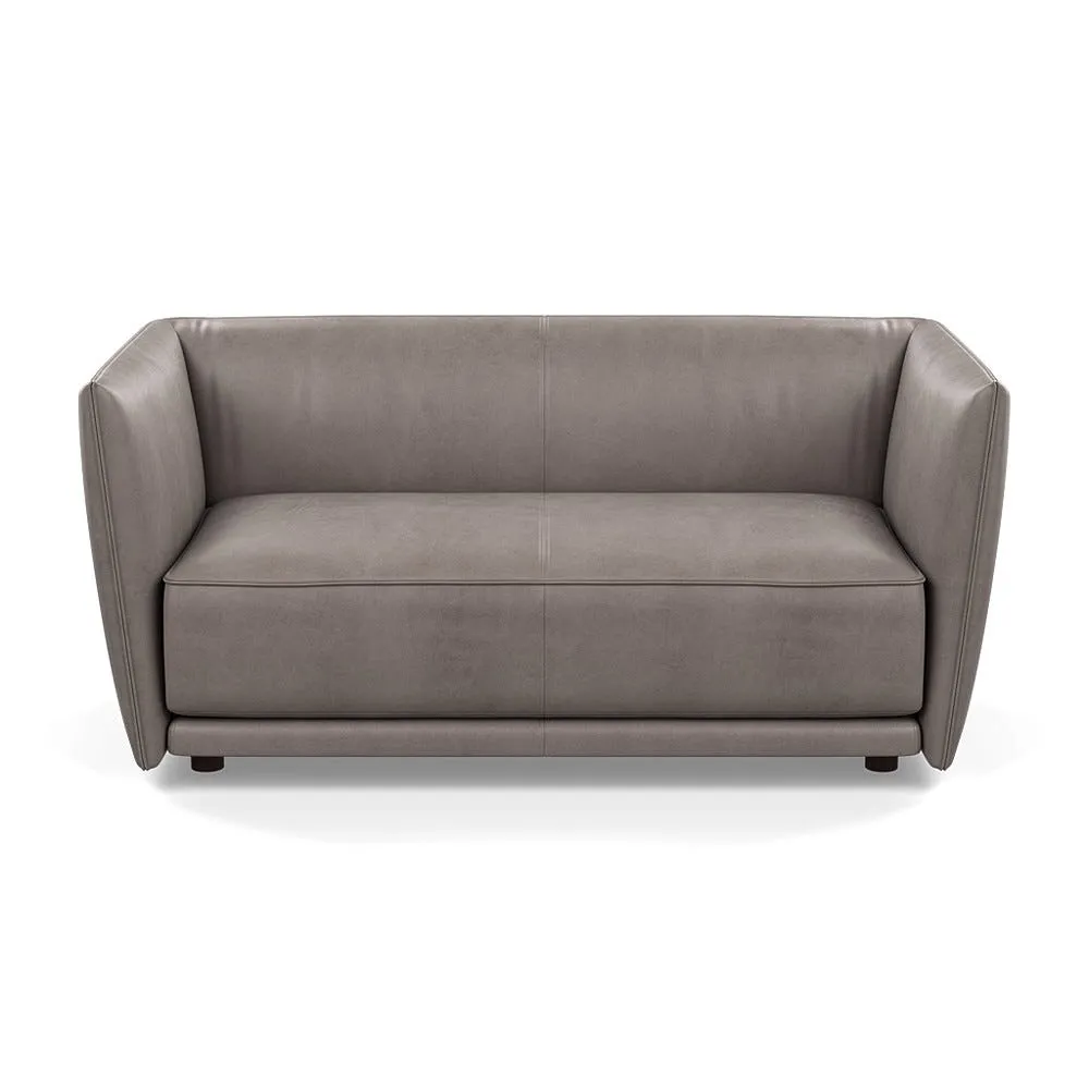 Heal's Valley 2 Seater Sofa Daino Elephant Walnut Stain Feet 1