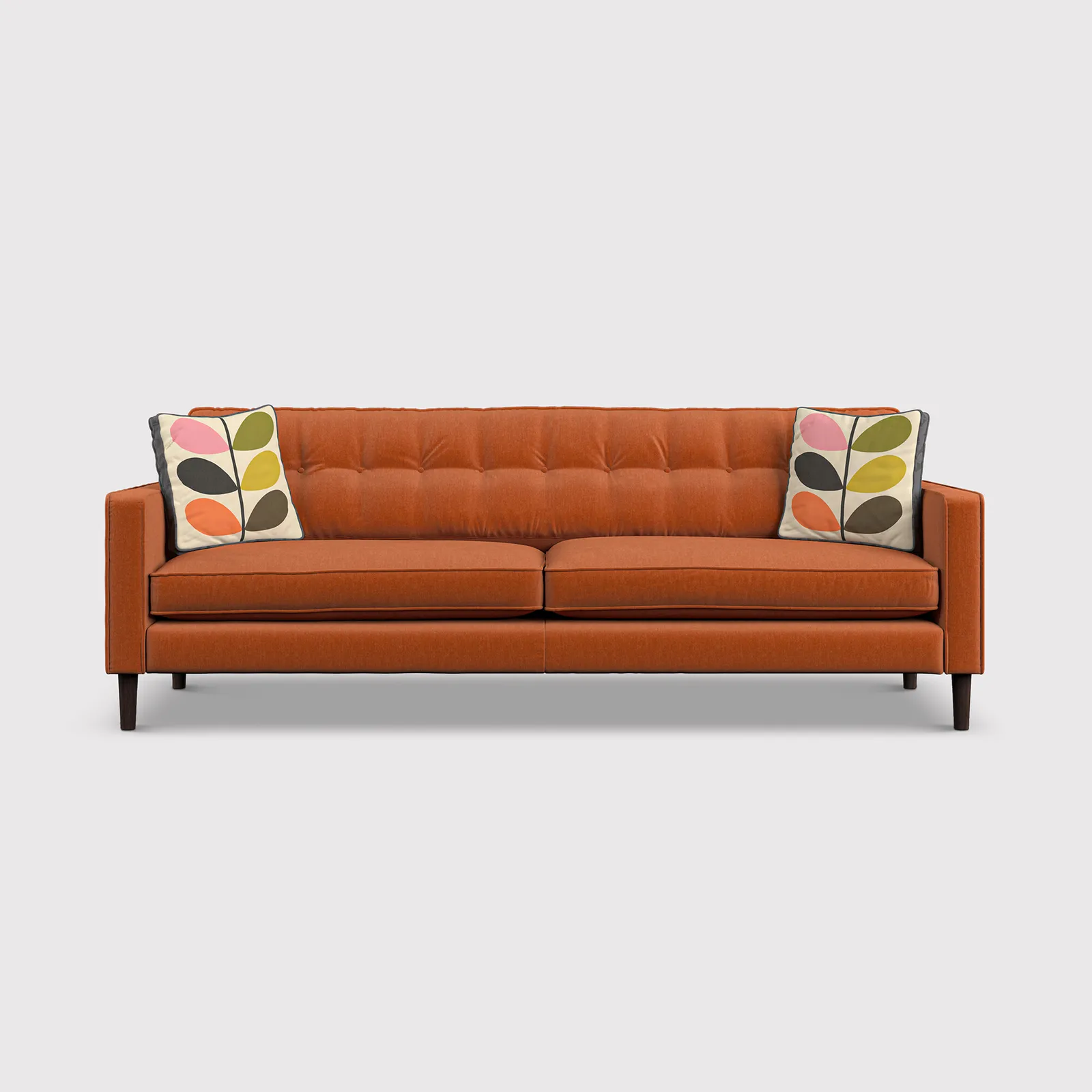 Orla Kiely Ebben Extra Large Sofa, Orange Fabric | Barker & Stonehouse 1