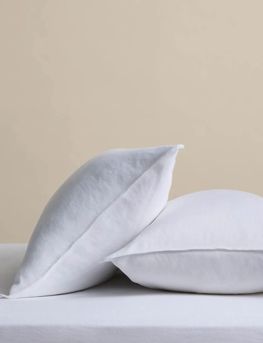 M&S 2 Pack Pure Linen Standard Pillowcases White