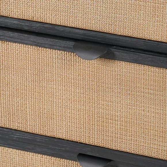 Fiji 4 Drawer Chest, Acacia Wood and Rattan 3