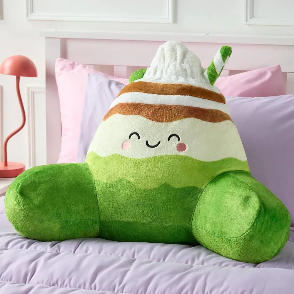 OHS Mandy the Matcha Cuddle Cushion Novelty Reading Pillow in Green