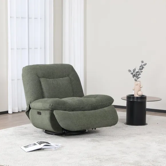 Image Furnishings Ebba Boucle Swivel Rocker Recliner Chair 2