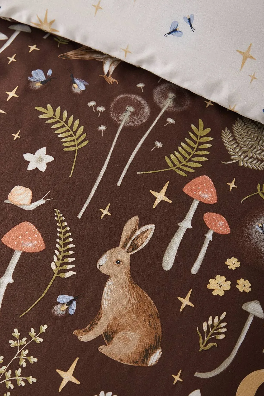 Catherine Lansfield 'Enchanted Twilight Animals' Reversible Duvet Cover Set in Chocolate 4