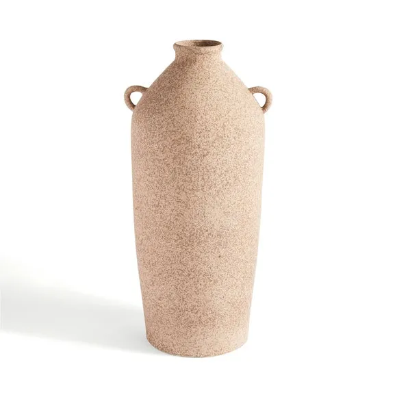 Tall Stone Bottle Vase with Handles 3