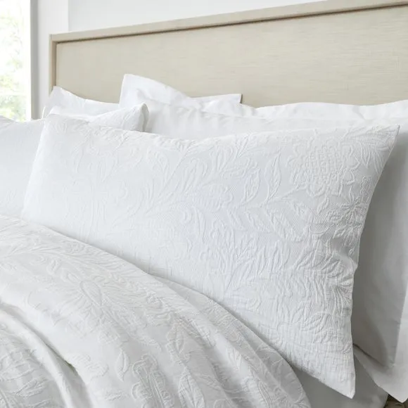 Bianca Fleur Matelasse Jacquard 100% Cotton Duvet Cover & Pillowcase Set 2