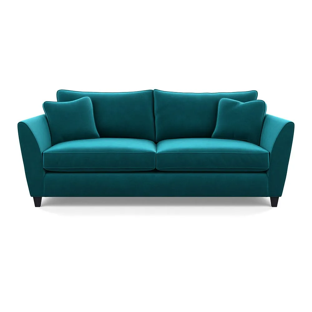 Heal's Torino 4 Seater Sofa Smart Velvet Petrol Black Feet 1