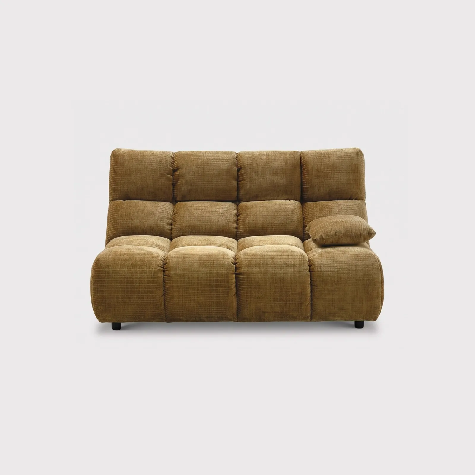 Bryce 2 Seater With Armrest Right Modular Sofa, Yellow Fabric | Barker & Stonehouse 1