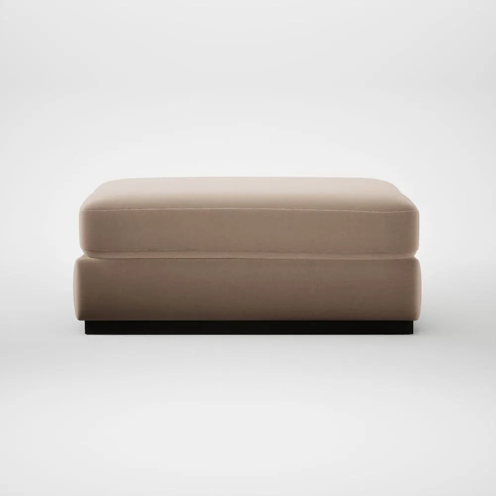 Heal's Trento Ottoman Smart Velvet Pebble 2