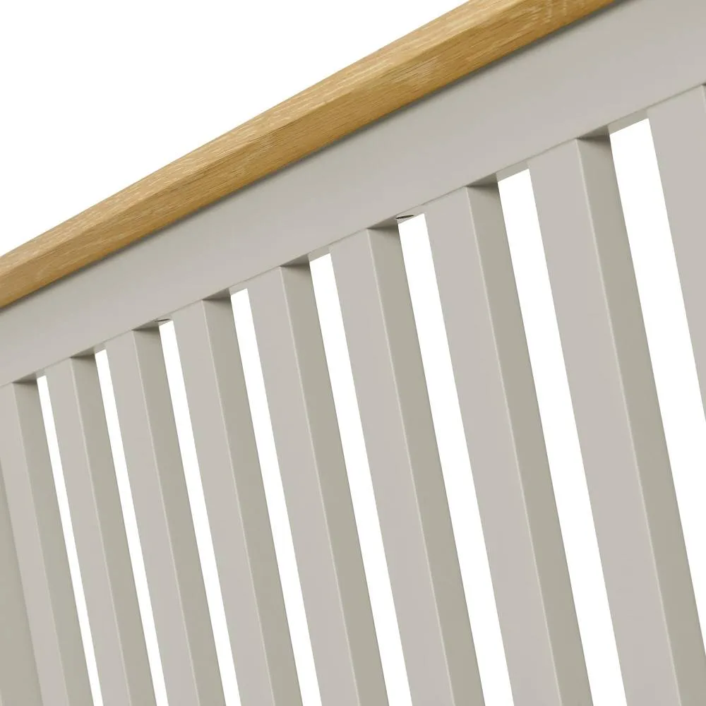 Statement Furniture Pembroke Double Bed Frame 4ft6 with Slatted Headboard in Stone 6