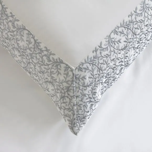 Dorma Elmley Embroidered 100% Cotton Pillow Sham 2