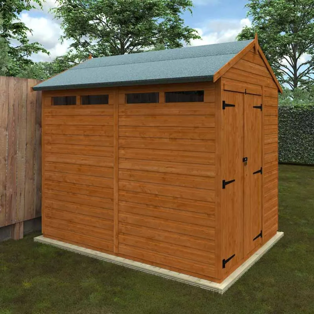 Buttercup Farm 8x6 Flex Apex Security Double Door 12mm Flex - L238.8xW175xH23.32 cm in Burnt Orange 4