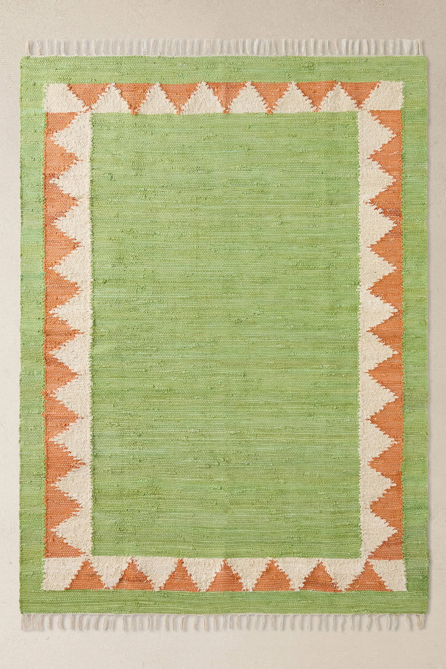 Green Border 5x7ft / 150x210cm Rug - Green 2