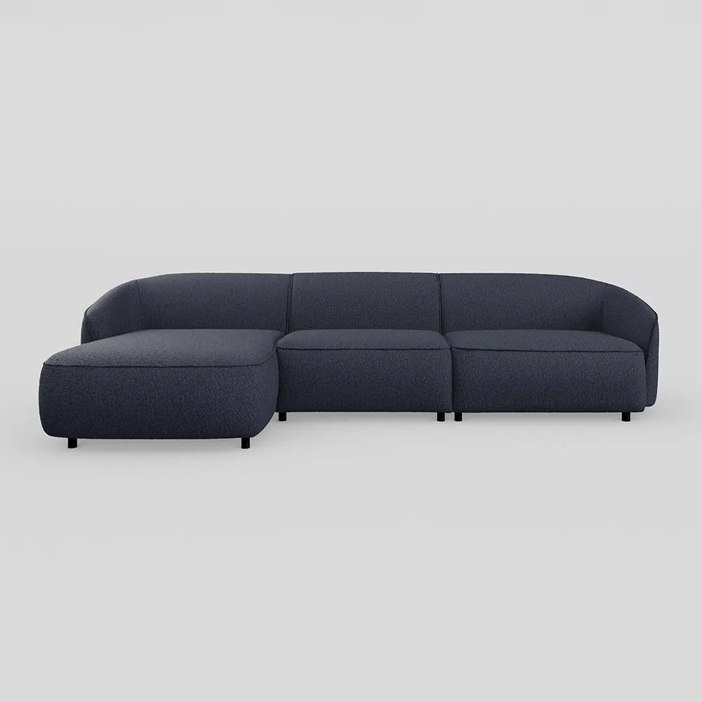 Heal's Aurelie Large Chaise Sofa LHF Boucle Indigo 1