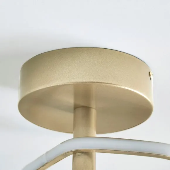 Puddle 3 Light Adjustable Semi Flush LED Ceiling Light 4