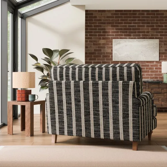 Beatrice II Texture Ticking Stripe Snuggle Chair 2