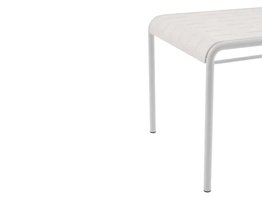 Vente-unique Garden Table L.90 Cm In Polypropylene - White - MOAH By MYLIA 6