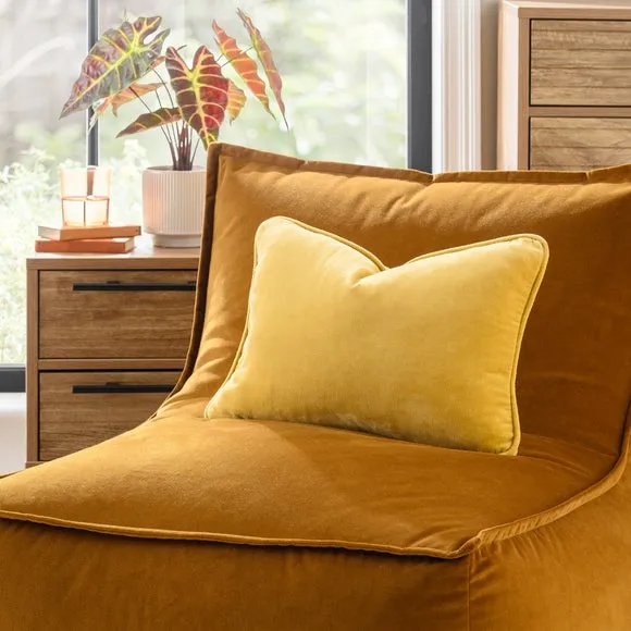 Clara Cotton Velvet Rectangle Cushion