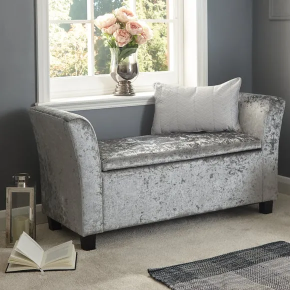 Verona Crushed Velvet Ottoman Window Seat 5