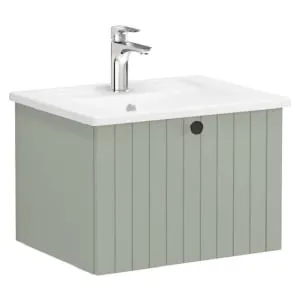VitrA Avery Retro Green Wall Hung Vanity Unit & Basin - 600 x 415mm