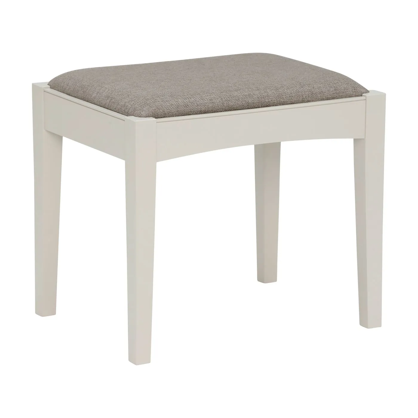 Carrington Soft Grey and Oak Stool, Pebble Grey