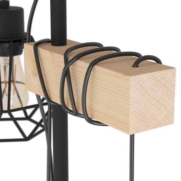 EGLO Townshend Industrial 2 Light Floor Lamp 2