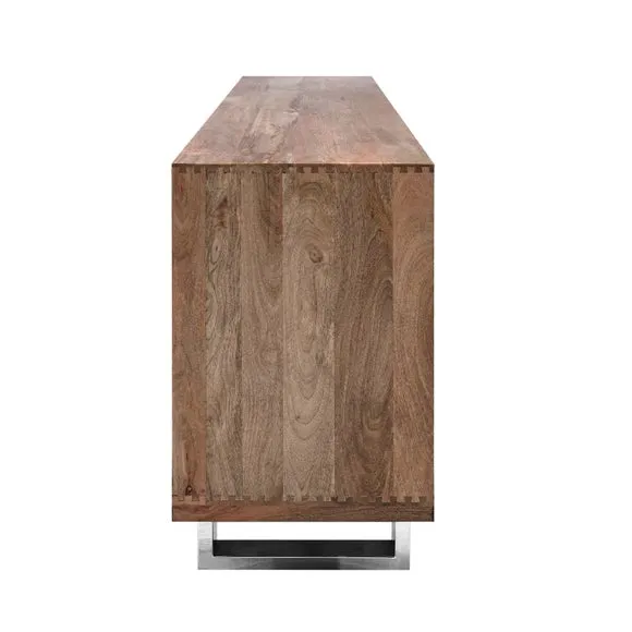 Indus Valley Railway Sleeper 2 Door 3 Drawer Sideboard 5