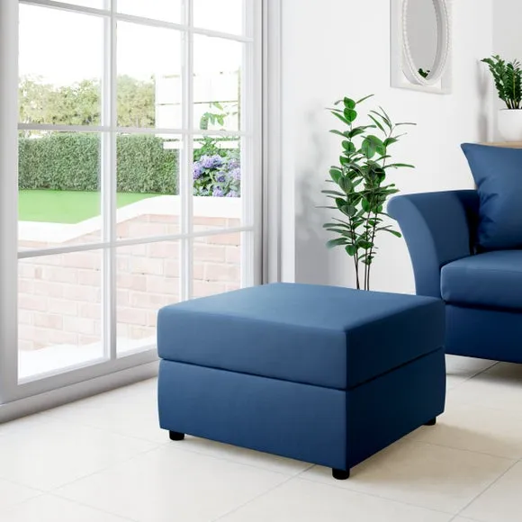 Square Opulent Velvet Storage Footstool 1