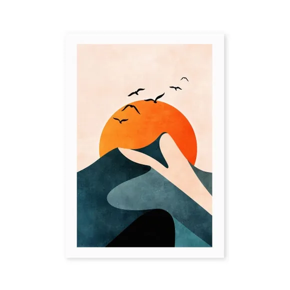 East End Prints Sunset Mountain Print 2