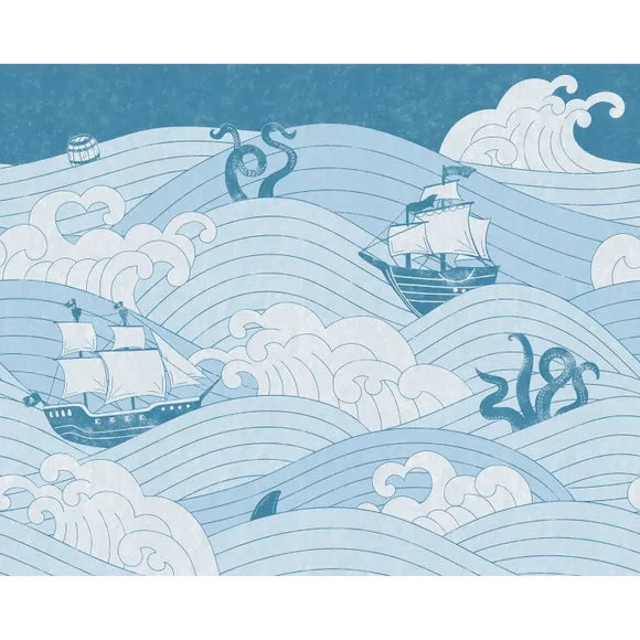 Nautical Waves Mural 2