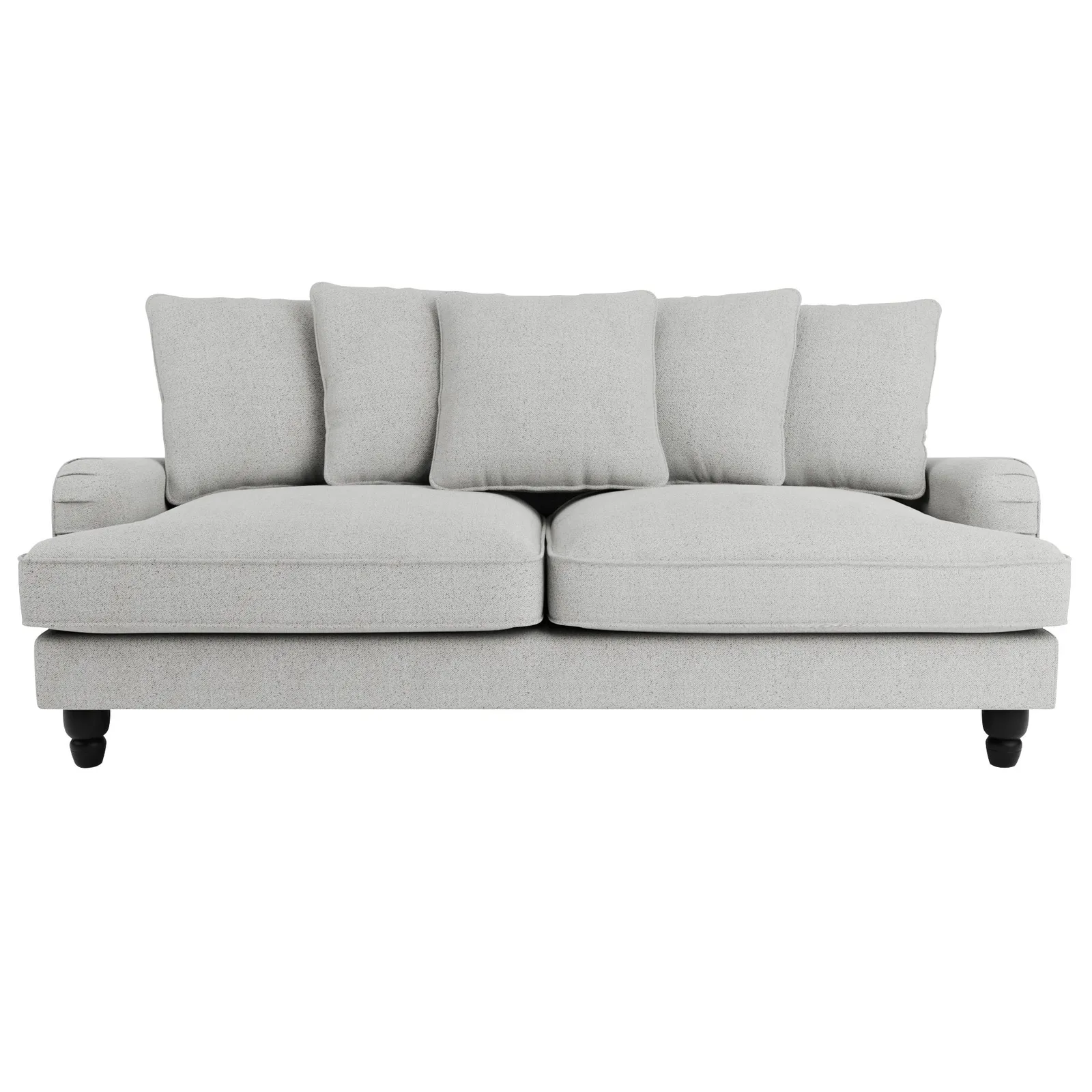 Beatrice Boucle Scatter Back 3 Seater Sofa Grey