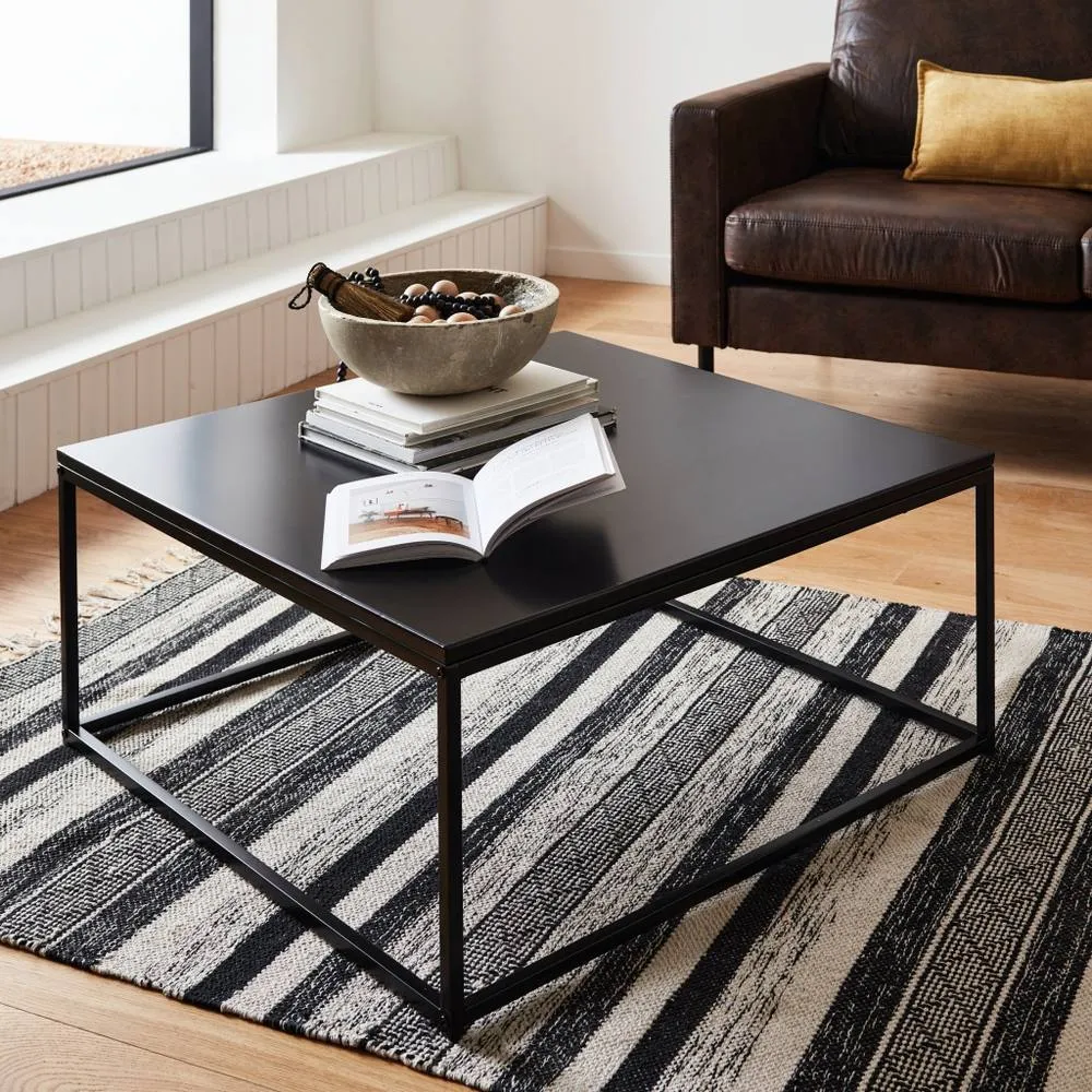 sweeek Industrial Black Metal Coffee Table 4