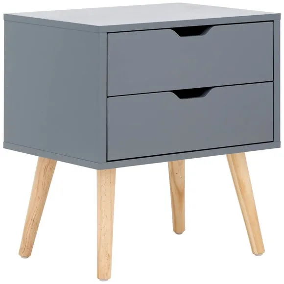 Nyborg 2 Drawer Bedside Table 4