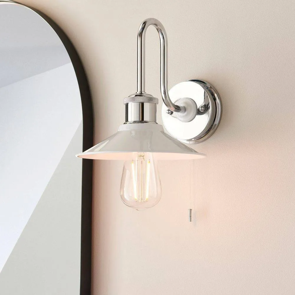 Netlighting 'FIUMICINO' Non Dimmable Stylish Contemporary Bathroom Metal Wall Lamp in White 2