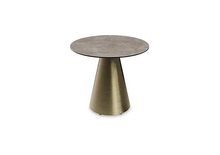 Amorim Round Lamp Table with Bronze Base