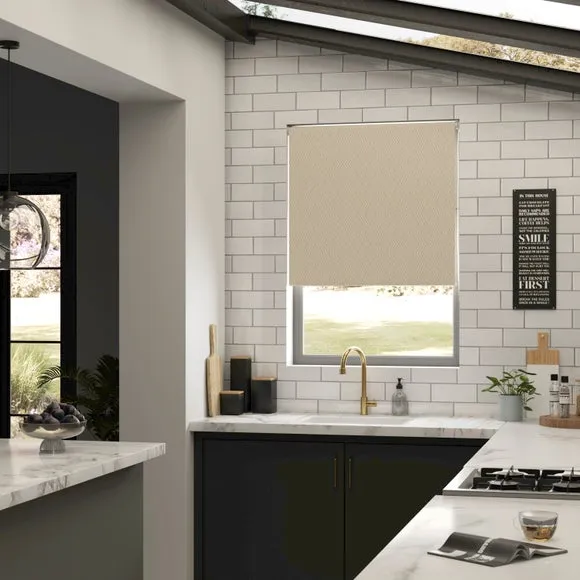 Geo Print Blackout Moisture Resistant Roller Blind 1